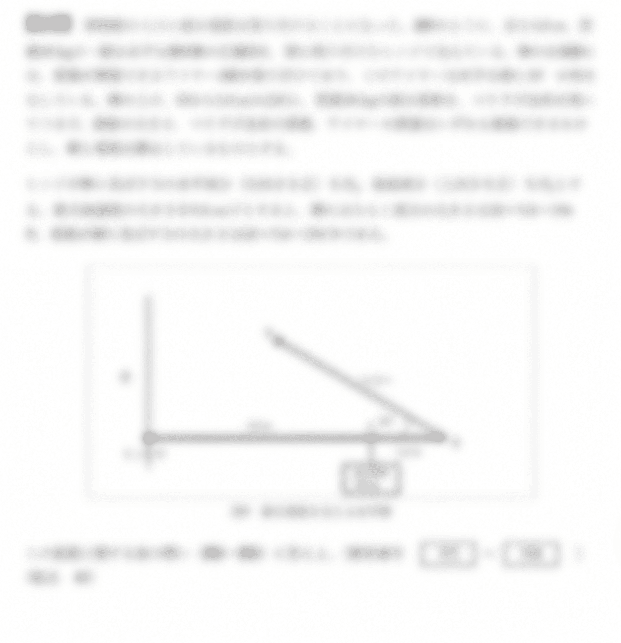 実際に制作した物理の問題例（ぼかし加工済み）